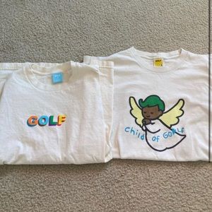 Two golf shirts